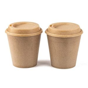 Rice Husk Sipper Cups Set of 2 - 450 ml _ Soft Beige